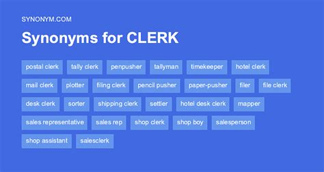 clerk synonym